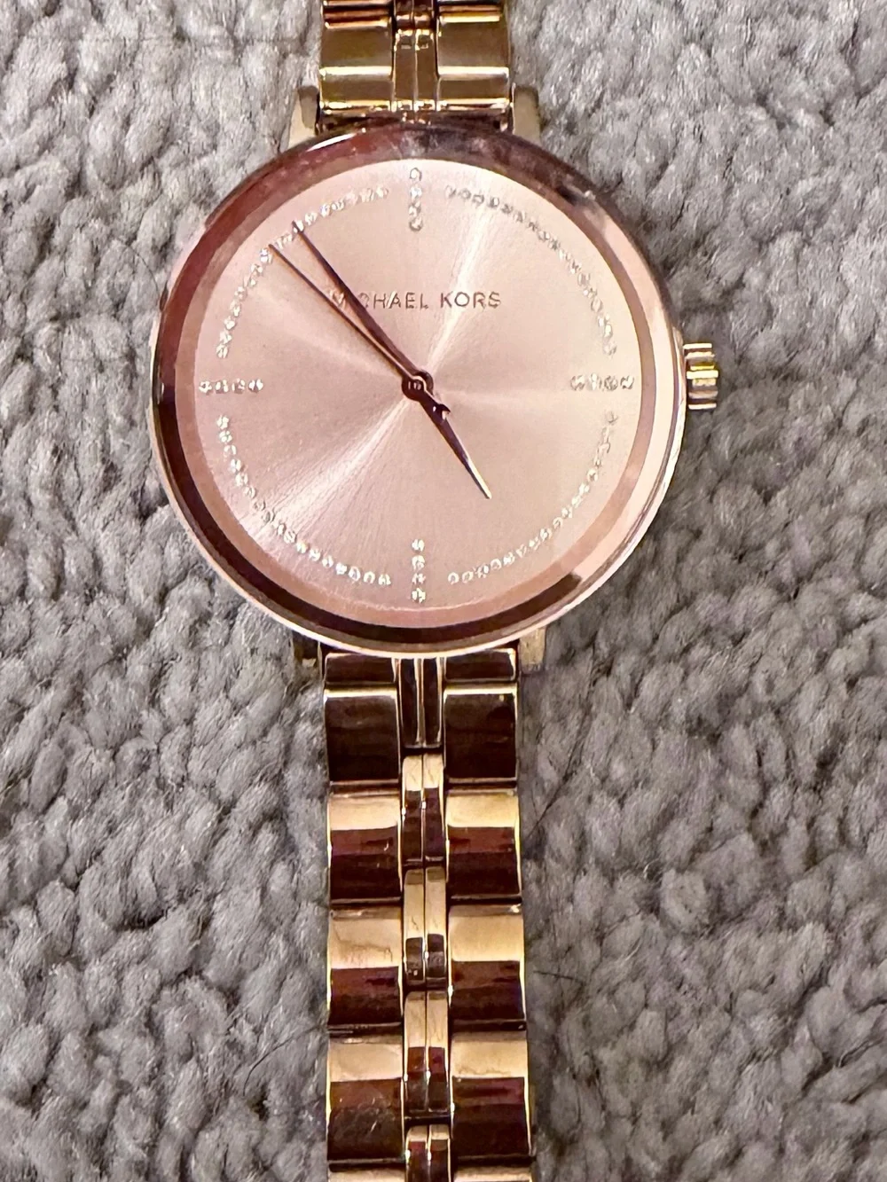 Michael Kors Rose Gold Crystal-Accent Women's Bracelet Watch